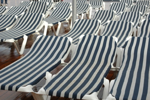 Cruise ship deck chairs