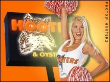 A typical Hooters waitress.