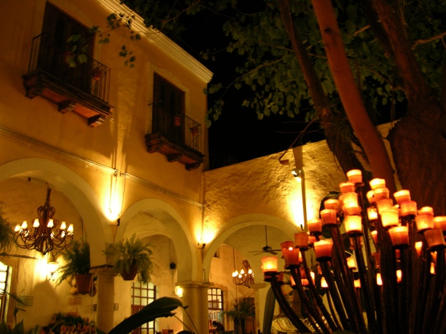 Romantic courtyard of El Meson del Marques