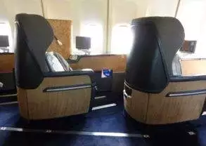 British Airways First Class cabin.