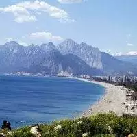 The Seductive Powers of Antalya, Turkey's Mediterranean Paradise with mountains and beach.