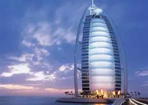 Experience the Luxurious Burj Al Arab hotel in Dubai, United Arab Emirates.