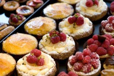 Mezzaluna's dessert tray.