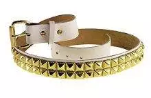 A lavish white leather belt with gold spikes from Selfridges for your extravagant lifestyle.