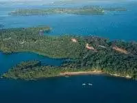 An Isla Viveros: Paradise On Earth - an aerial view of an island in the middle of a body of water.