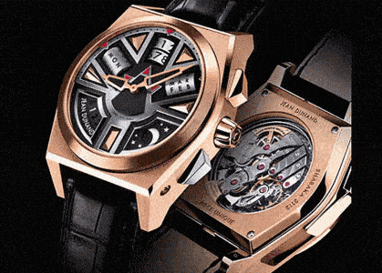 A luxurious rose gold watch.