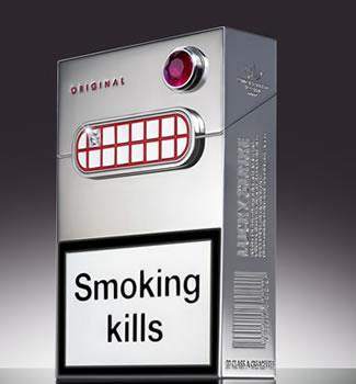 The Most Expensive Pack of Cigarettes, featuring the words "Smoking Kills.