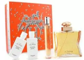 A gift set with a bottle of perfume and a bottle of eau de toilette to intoxicate others with Hermes fragrance.