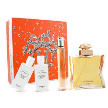 A gift set with a bottle of perfume and a bottle of eau de toilette to intoxicate others with Hermes fragrance.