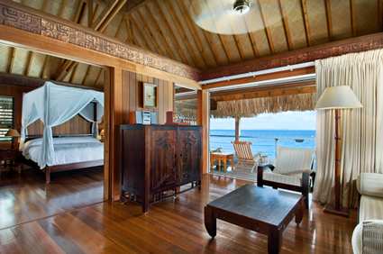 Experience the ocean view at the Hilton Bora Bora Nui Resort & Spa.