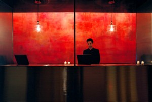 Checking in at the W Times Square.